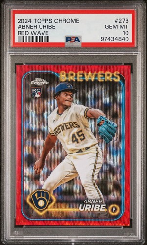 2024 topps chrome red - red, wave